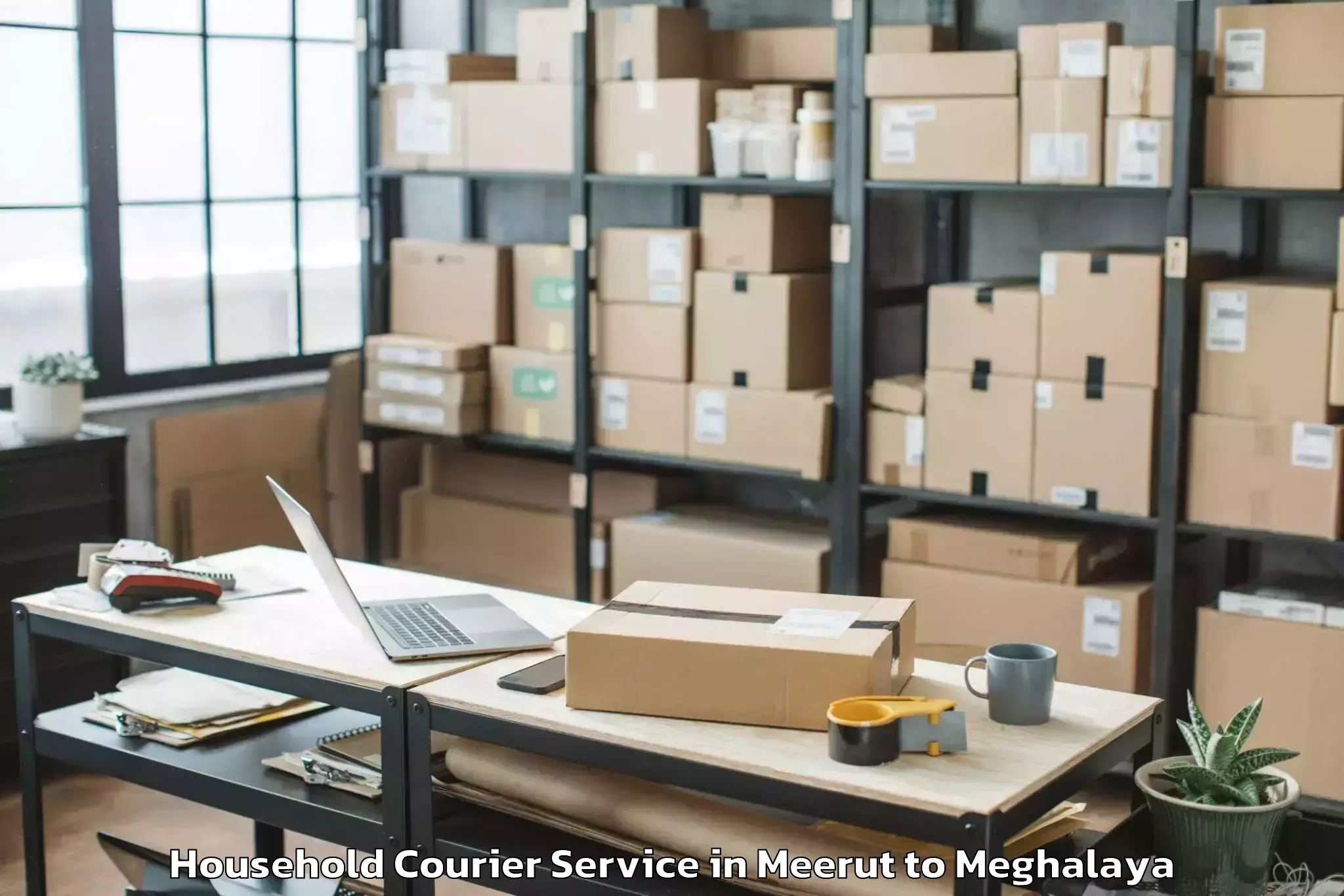 Meerut to Rongram Household Courier Booking